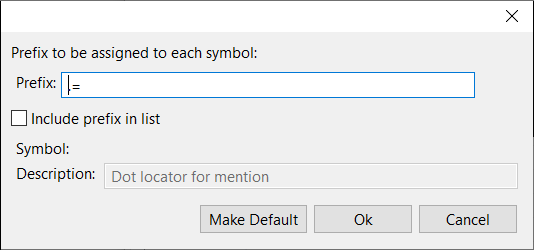 special symbols prefix edit box