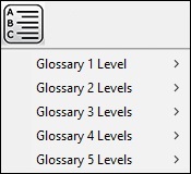 glossary styles menu